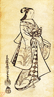 Courtesan, by Kaigetsudo Anchi, c.1714