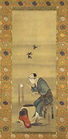 Woman Spinning Silk, by Hokusai Sori (1760-1849)