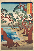 Harima Province, Maiko Beach, From Famous Places in the Sixty-odd Provinces, by Hiroshige, 1853