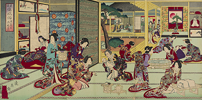 The Birth of a Young Lord, by Ikuhide, 1889