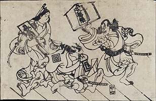 Early Kabuki scene, Attributed to Kiyonobu I, 1697