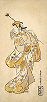 Ichikawa Monnosuke as a Sarumawashi (monkey showman), by Kiyonobu, c.1720